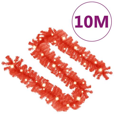 Ghirlanda Natalizia Con Luci A Led 10 M Rossa - Foto 7