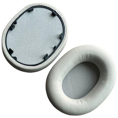 2 Cuscinetti Auricolari In Pelle Proteica Compatibili Con Cuffie Sony Wh-1000xm5 & Xm6 Silver - Foto 1