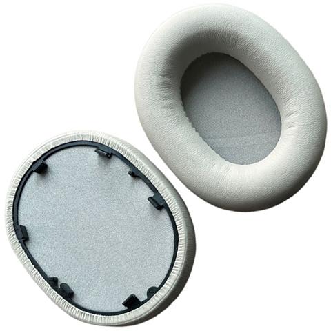 2 Cuscinetti Auricolari In Pelle Proteica Compatibili Con Cuffie Sony Wh-1000xm5 & Xm6 Silver - Foto 2