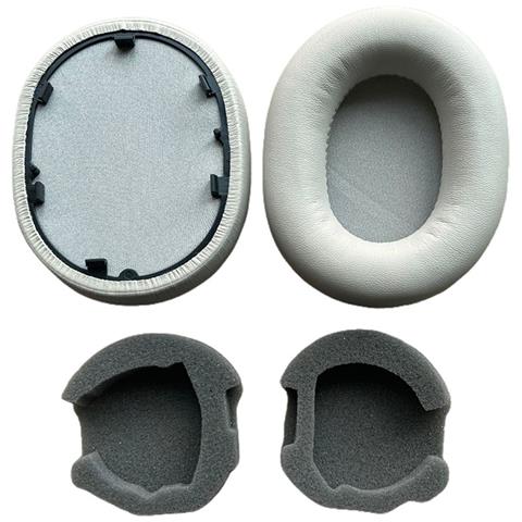 2 Cuscinetti Auricolari In Pelle Proteica Compatibili Con Cuffie Sony Wh-1000xm5 & Xm6 Silver - Foto 4