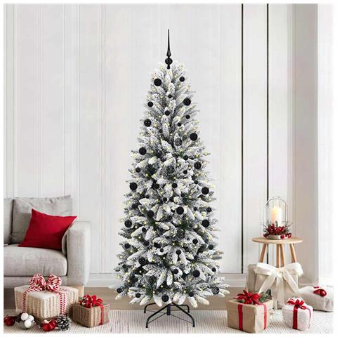 Albero di Natale artificiale con 300 LED Bianco 210 cm - Foto 2