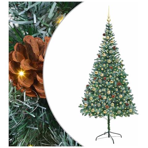 Albero di Natale artificiale Verde 210 cm PVC e Acciaio - Foto 1