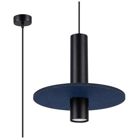 Lampada A Sospensione Pelta 1 Nero /navy Sl. 1884 - Moderno Lampada A Sospensione Blu Navy /nero 126x30x30 Cm - Foto 1