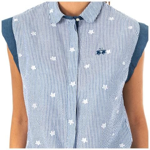 Camicia Smanicata Con Collo A Revers Lwc303 Donna - Foto 2