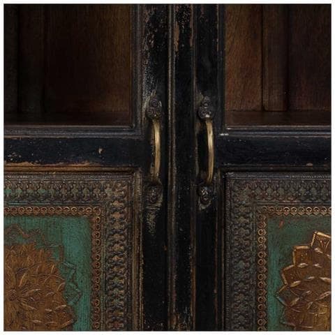 Credenza In Legno, Vetro E Metallo Marrone 170x40x90 - Foto 8