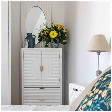 Armadio In Legno Bianco 62x36,5x118h - Foto 2