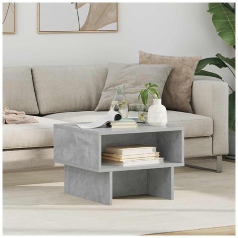 Tavolino da salotto Grigio cemento 48 x 46 x 35 cm - Foto 2