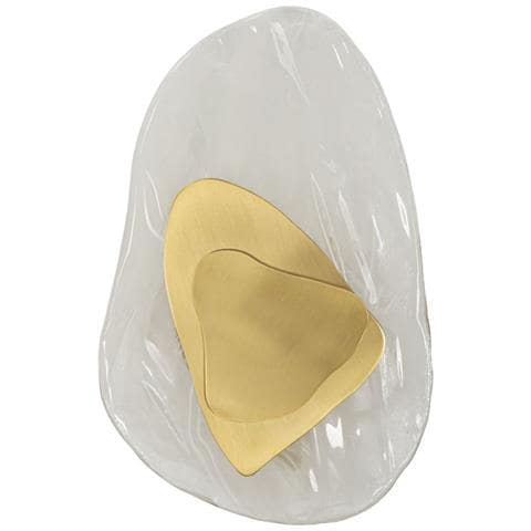 Applique Da Parete Ocean Oro E Vetro 21×8×31 Cm - Foto 1