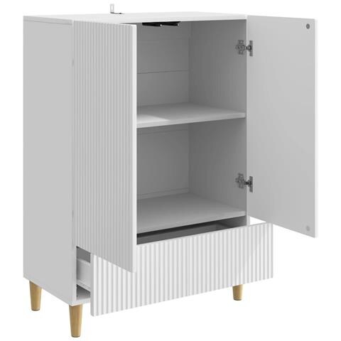Credenza Bianco Lucido 66 x 34,5 x 95 cm Legno ingegnerizzato - Foto 2