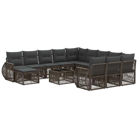 Set Divano da Giardino 13 pcs Grigio polyrattan - Foto 1