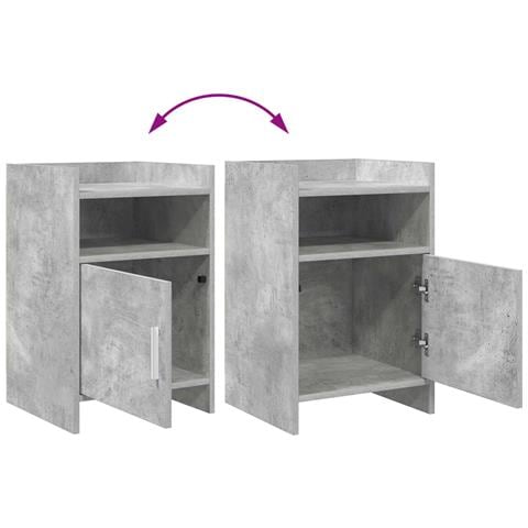 Comodini Grigio Cemento 40 x 36 x 60 cm Legno ingegnerizzato - Foto 9