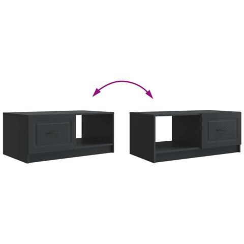 Tavolino da salotto Nero 90 x 50 x 37 cm Legno ingegnerizzato - Foto 9