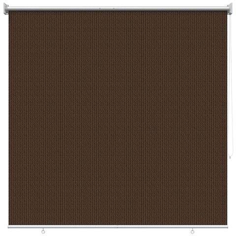Tenda a Rullo Esterno Blocco UV 90% Marrone 140 x 140 cm HDPE - Foto 1