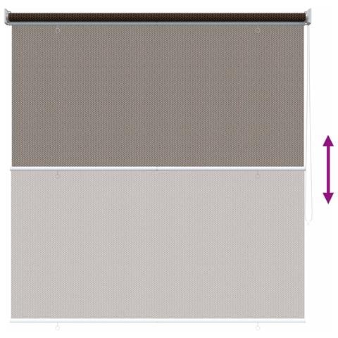 Tenda a Rullo Esterno Blocco UV 90% Marrone 140 x 140 cm HDPE - Foto 9