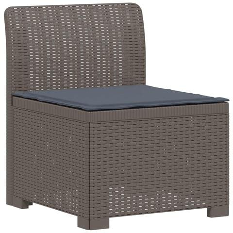 Divano 7 Posti da Giardino con Cuscini Aspetto Rattan PP - Foto 2