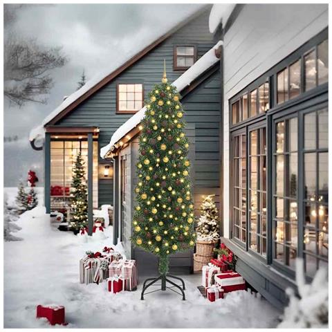Albero di Natale artificiale con 300 LED Verde 240 cm - Foto 2