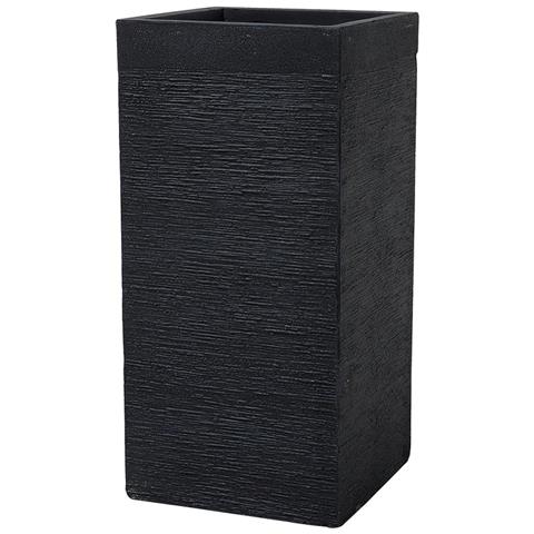 Vaso Da Fiori Rettangolare 33 X 33 X 70 Cm Nero Dion - Foto 1