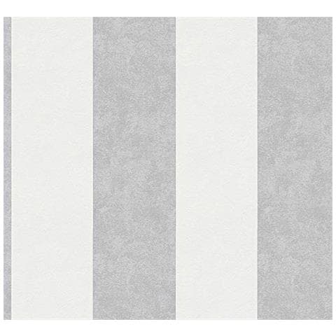 A. s. création, Carta Da Parati In Tnt A Righe; Serie: Memory 3, Crema, Verde, Bianco, 10,05 M (lunghezza) X 0,53 M (larghezza)  - Foto 1