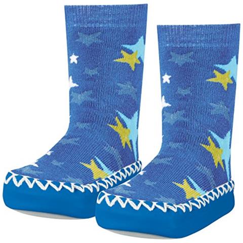 Scarpe A Calzino Con Suola Antiscivolo - Stelle, Pantofole Unisex - Bambini, Blu Blau 7, 23/26 Eu - Foto 2