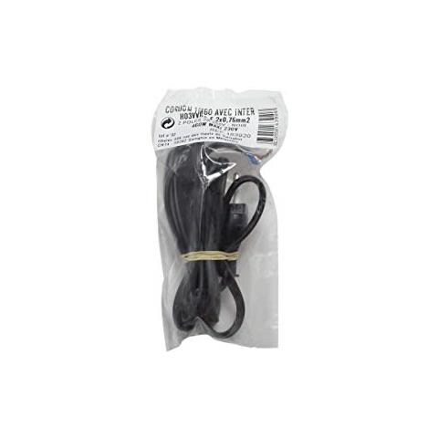 163.920 - Cavo Alimentazione Con Presa Elettrica / Interruttore, Colore: Nero - Foto 3