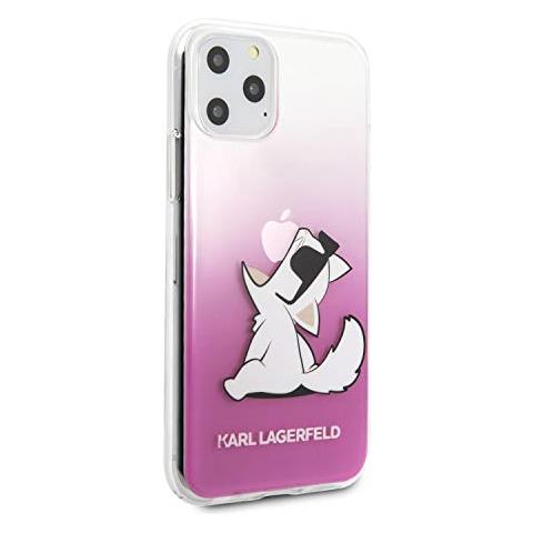 Custodia Iphone 11 Pro Sfumata Fucsia Choupette Mangia La Mela - Foto 2