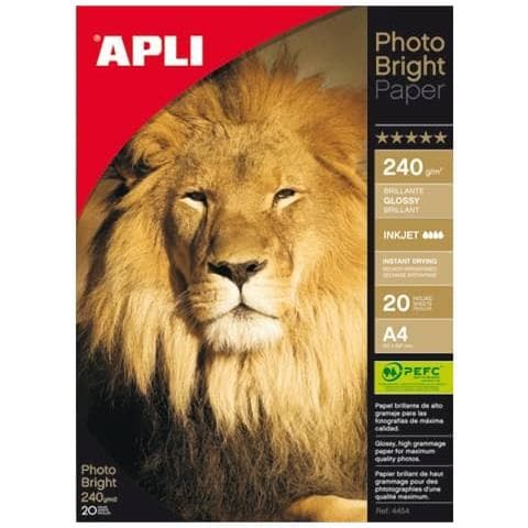 Carta Fotografica Apli Photobright A4 240 G 20 Nebbie - Foto 1