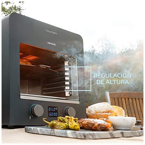 Txuletaco 8000 Inferno. Forno Per Arrosti. 2200w, Griglia In Ghisa, Vassoio In Pietra Per Pizze, 2 Teglie Raccolta Del Grasso, temperatura Fino 850º, Termometro Cucina Digitale Incluso - Foto 2