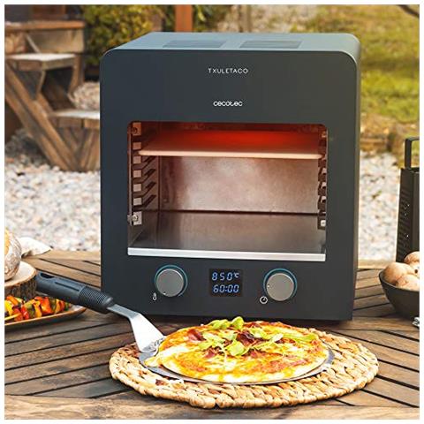 Txuletaco 8000 Inferno. Forno Per Arrosti. 2200w, Griglia In Ghisa, Vassoio In Pietra Per Pizze, 2 Teglie Raccolta Del Grasso, temperatura Fino 850º, Termometro Cucina Digitale Incluso - Foto 3
