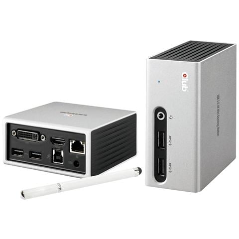 SenseVision USB 3.0 4K UHD, Docking, USB 3.0, Nero, Argento, USB B, 3,5 mm, 1920 x 1200 Pixels - Foto 1