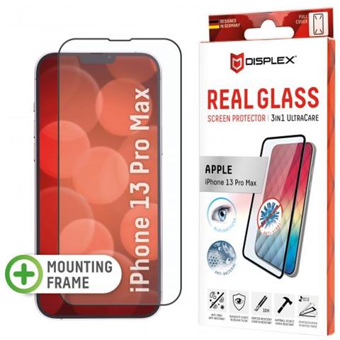 Displex 3in1 Ultracare Glas Fr Apple Iphone 2021 (6.7"") - Eco-montagerahmen - Antiviral / -bakteriell - Apple - Iphone 2021 (6.7"") - Schlagfest - Kratzresistent - Antibakteriell - Blaulichtschutz - Staubresistent - Transparent - 1 Stck (e) (01492) - Foto 1