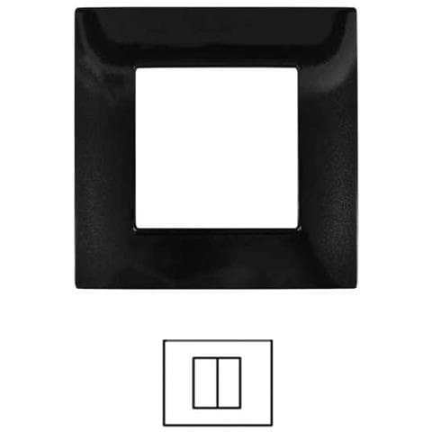 Placca 2 3 4 7 Posti Nera Vimar Plana Compatibile - Foto 1