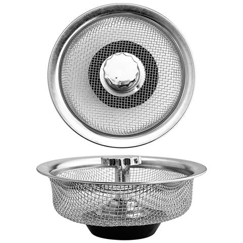 Piletta Di Scarico Per Lavello Con Tappo Con Maniglia In Acciaio Inox Argento   2 Pacchi - Foto 8