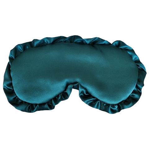 Benda Oscurante Morbida In Pizzo Con Volant Con Maschera Per Gli Occhi Addormentata Con Cinturino Regolabile Verde - Foto 3