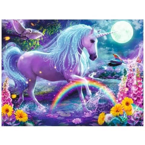 Glitter Unicorn Puzzle Da 100 Pezzi Per Bambini - 12980 - Ogni Pezzo A Unico, I Pezzi Si Incastrano Perfettamente Insieme - Foto 2