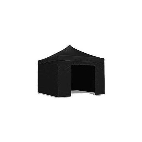 Telo Laterale Impermeabile Nero Con Porta Avvolgibile Per Gazebo Richiudibile - 3x2mt - Foto 2