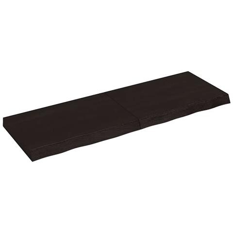 Ripiano Marrone Scuro 120x40x (2-6) cm Massello Rovere Trattato - Foto 1