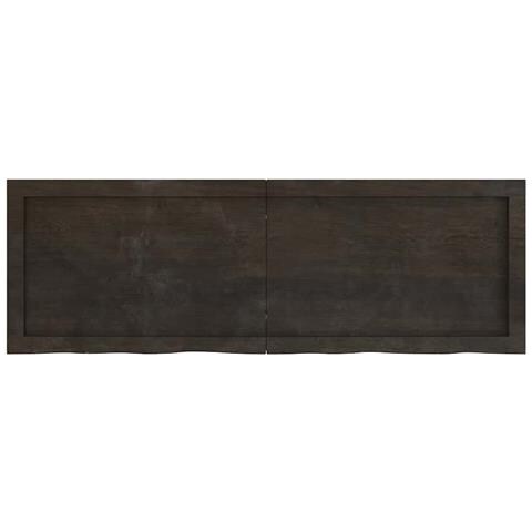 Ripiano Marrone Scuro 120x40x (2-6) cm Massello Rovere Trattato - Foto 9
