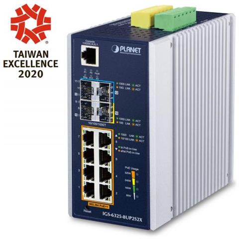 Ip30 Din-rail Industrial L3 8p Gestito Gigabit Ethernet (10/100/1000) Alluminio, Blu - Foto 1
