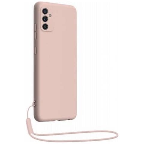 Cover Per Samsung M52 5g Silicone Con Cordino Da Polso Abbinato, Rosa - Foto 1