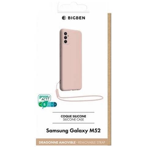 Cover Per Samsung M52 5g Silicone Con Cordino Da Polso Abbinato, Rosa - Foto 2