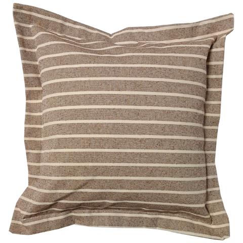 Federa Per Cuscino Arredo Casa Chiusura Zip Fodera Tinto Filo Rigate Sv 40x40 Tortora - Foto 1