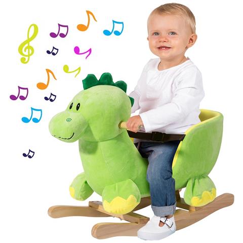 Dinosauro A Dondolo Cavalcabile Peluche Giocattolo Bambini Con Effetti Sonori - Foto 1
