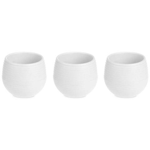 Set Di Vasi Bianco Plastica 12 X 12 X 11 Cm (6 Unità) - Foto 3