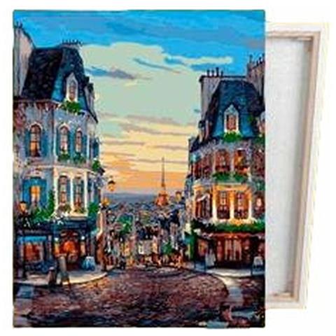Set Per Dipingere Con I Numeri Quartier Montmatre Paris 40 X 50 Cm - Foto 1