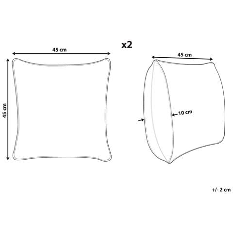 Set Di 2 Cuscini Pulicat Iuta 45 X 45 Cm Geometrico Verde - Foto 7