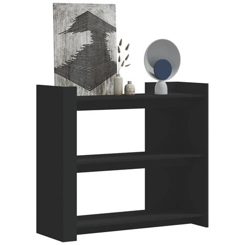 Tavolino Consolle Nero 100x35x90 Cm In Legno Multistrato - Foto 1