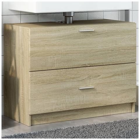 Mobile Sottolavabo Rovere Sonoma 78x37x59 Cm In Truciolare - Foto 1