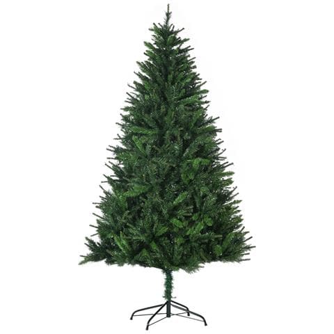 Albero Di Natale Artificiale 180cm Con 786 Rami, 2 Sezioni E Base In Metallo, Verde - Foto 1