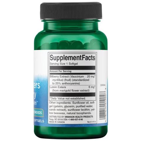 Esteri Di Luteina 6 Mg E Mirtillo 20 Mg 120 Capsule Molli - Foto 2