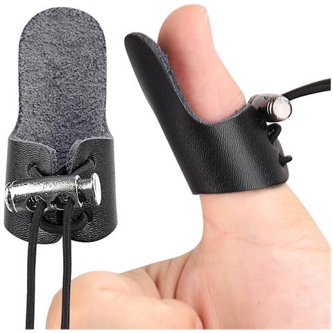 Protezione Per Le Dita Regolabile A Strato Singolo Per Tiro Con L'arco Black - Foto 1
